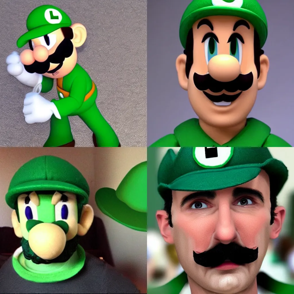 Prompt: luigi as a real person