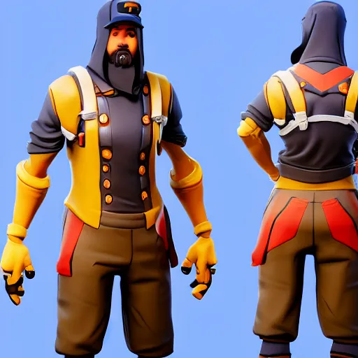 Prompt: concept art skin model for the youtuber sypher pk from fortnite community