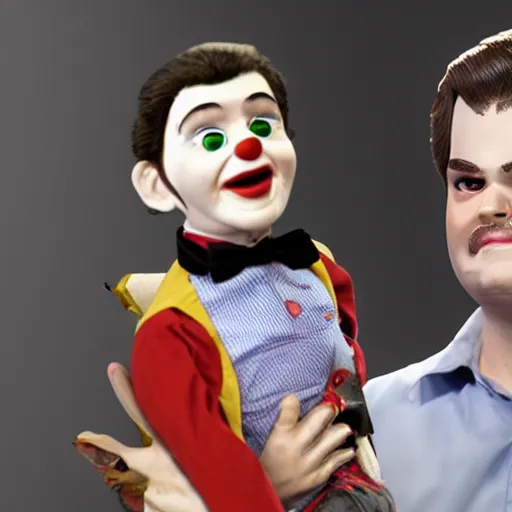 Image similar to photo still of matt gaetz as a creepy ventriloquist puppet from old horror movie, octane render, 8 k,