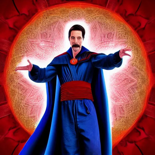 Image similar to Digital painting of Jim Carrey as Doctor Strange