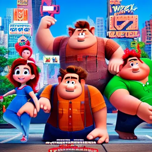 Prompt: Hyperrealistic Live Action Wreck-It Ralph Movie