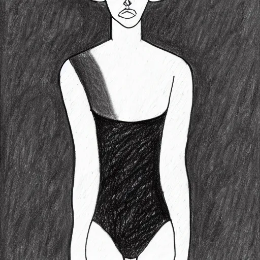 Image similar to a drawing of a woman in a bathing suit, an ink drawing by sam bosma, featured on tumblr, modern european ink painting, ink drawing, outlined art, stipple