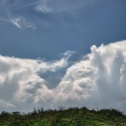 Prompt: clouds shaped like outline of virgin mary