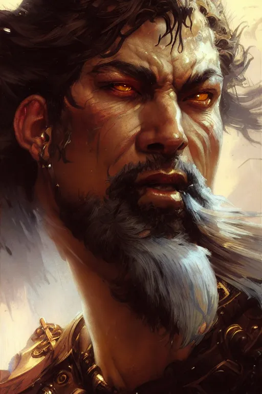 Prompt: extreme close up baron rivendare portrait dnd, painting by gaston bussiere, craig mullins, greg rutkowski, yoji shinkawa