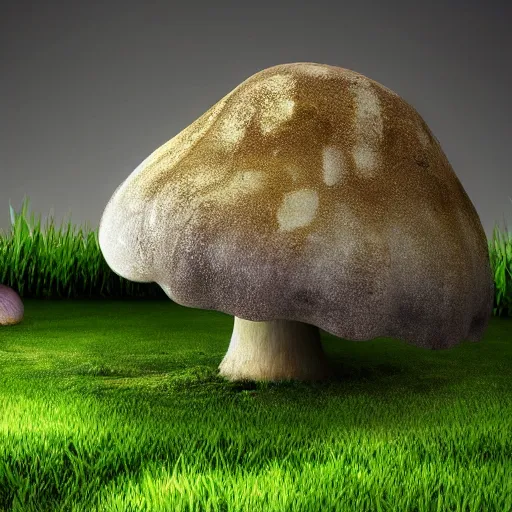 Prompt: cave with big mushrooms and grass, hd, high details, sharp focus, sharp