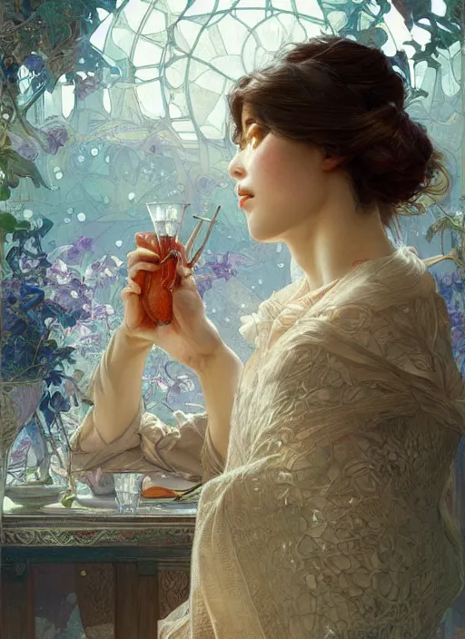 Image similar to a beautiful illustration of pom klementinoff, intricate, sharp focus, illustration, highly detailed, digital painting, concept art, matte, art by wlop and artgerm and greg rutkowski and alphonse mucha, masterpiece