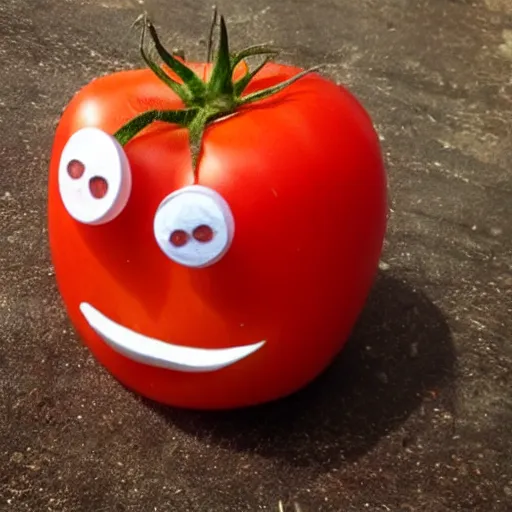 Image similar to tomato with a trollface