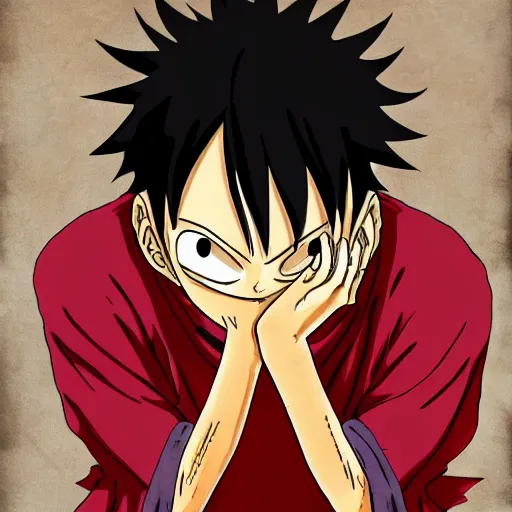 Image similar to luffy crying