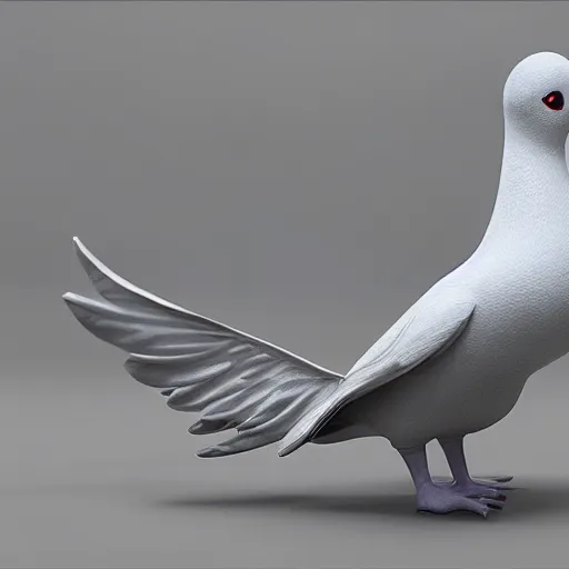 Prompt: magic dove. digital art. art station. unreal engine. render. unreal 5. award winner. realistic. high detail. hyper realistic.