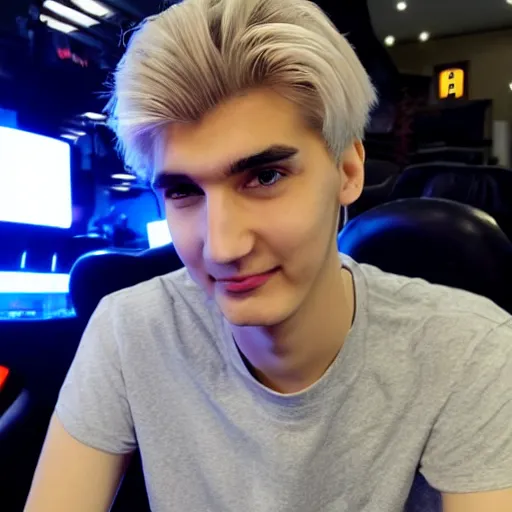 Image similar to really handsome gigachad xqc gigachad gambling : : realistic : : 1 dslr : : 1 - - quality 2