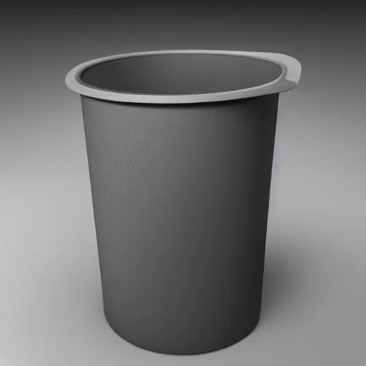 Prompt: futuristic trash can, 3d render, octane, ray tracing,ultra high detail, photorealistic