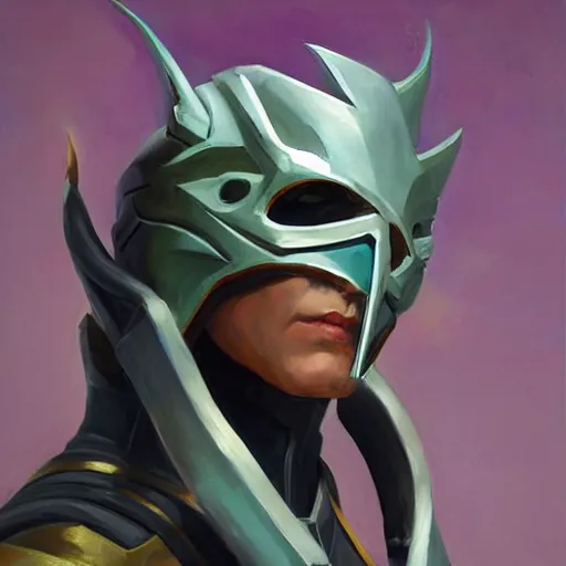 Prompt: greg manchess portrait painting of partially armored jade from mortal kombat wearing a half mask as overwatch character, medium shot, asymmetrical, profile picture, organic painting, sunny day, matte painting, bold shapes, hard edges, street art, trending on artstation, by huang guangjian and gil elvgren and sachin teng