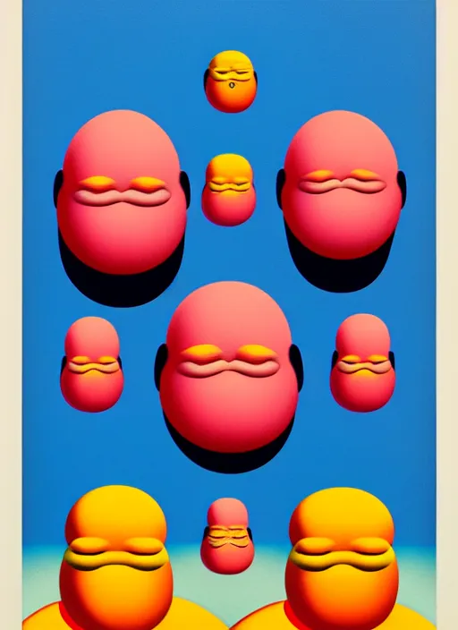 Image similar to fat men by shusei nagaoka, kaws, david rudnick, airbrush on canvas, pastell colours, cell shaded, 8 k