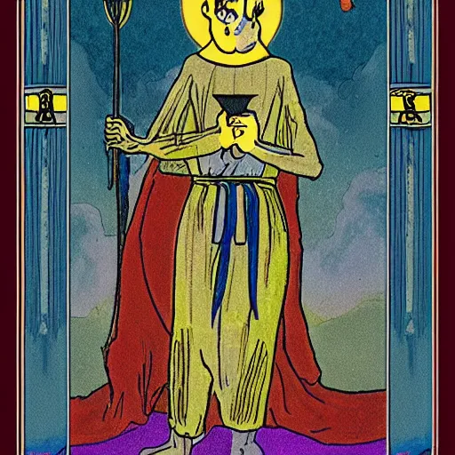 Image similar to tarot card of the magician