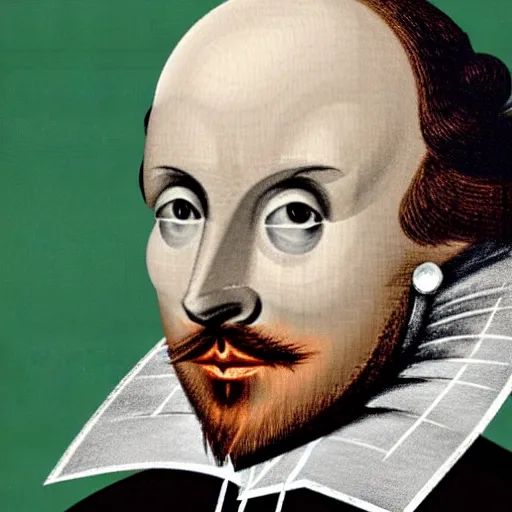 Image similar to William Shakespeare as a Twitch streamer