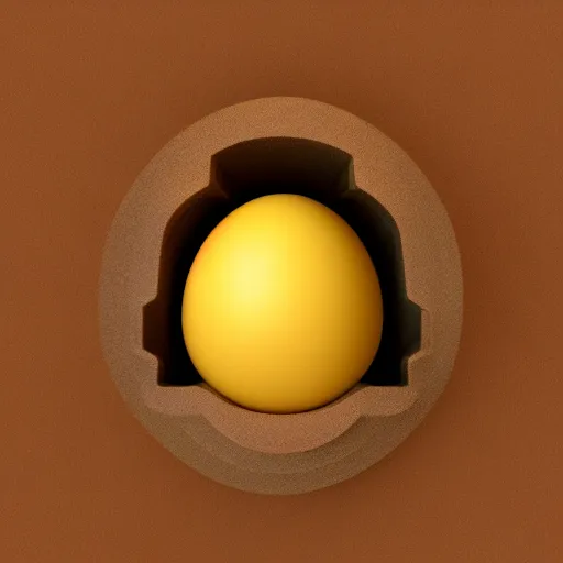 Prompt: 3D render of an egg that is crying because someone is eating it