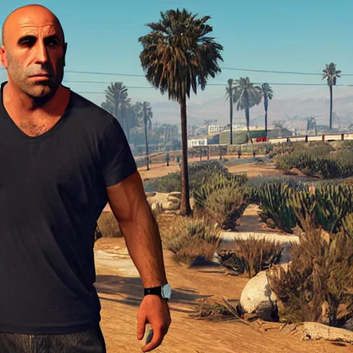 Image similar to joe rogan gta 5 cover art