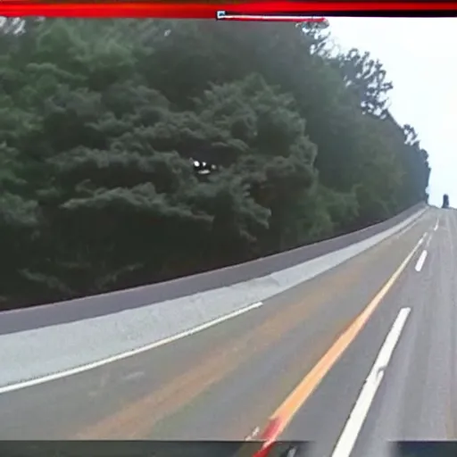 Prompt: ir thermal camera footage of a police chase on a maryland highway.