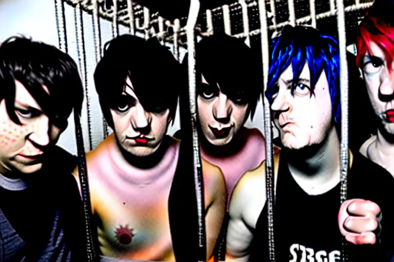 Image similar to jeromes dream emo's in a cage match