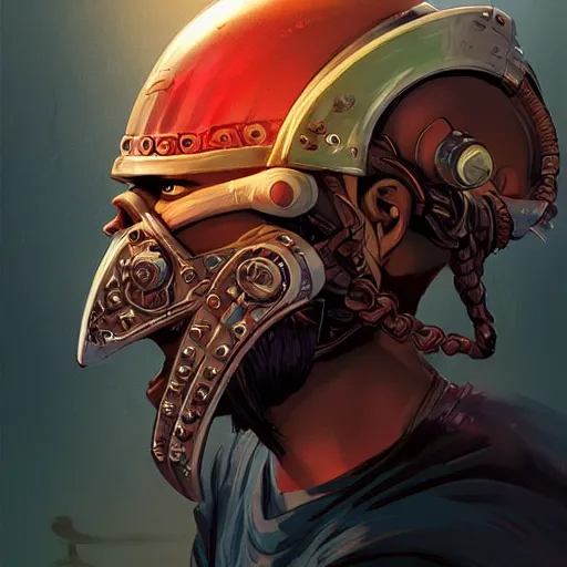 Image similar to cyberpunk viking helmet mask warrior goddess robot ninja fantasy, art gta 5 cover, official fanart behance hd artstation by jesper ejsing, by rhads, makoto shinkai and lois van baarle, ilya kuvshinov, ossdraws