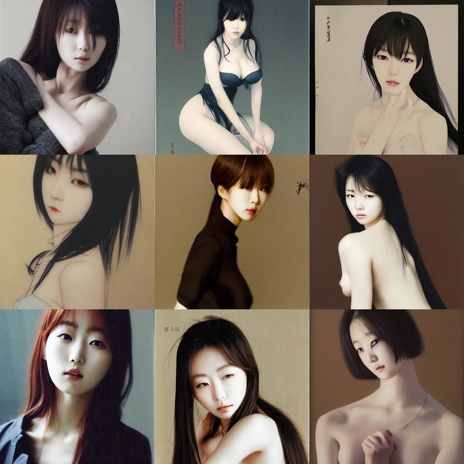 Prompt: lee jin - eun by amano yoshitaka, rule of thirds, seductive look, beautiful