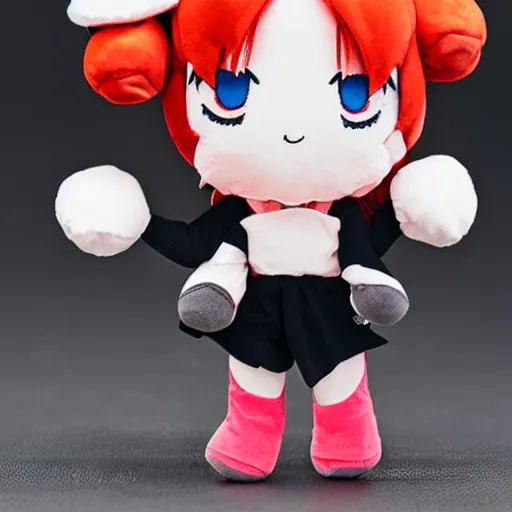 Prompt: cute fumo plush of a girl who lifts on a regular basis, exercise, anime girl