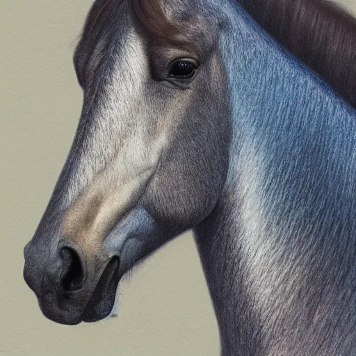 Prompt: a colored pencil drawing of an horse by natalia rojas and ana maria martinez jaramillo adonna khare and marco mazzoni and diego fazio and dirk dzimirsky, wide angle, full horse, pastel color, wingspan style, highly detailed, realistic graphite, artstation, 4 k, realism, photorealism, fine art