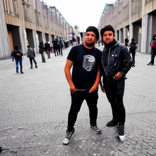 Prompt: two Mexicans not getting into a night club in Berlin