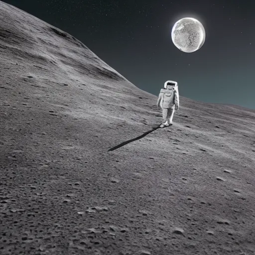 Prompt: Timothy Leary walking on the moon reaching out to the edge of the universe to the cliff of existence, vray render, cinematic quality, intricate complexity, high octane