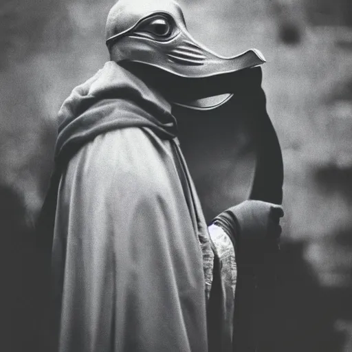 Image similar to 3 5 mm photo of a plague doctor, portrait