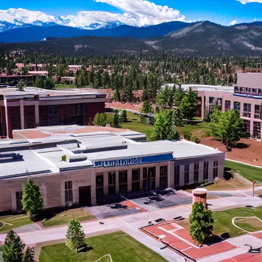 Image similar to a drone shot of mcconnell hall at nau.