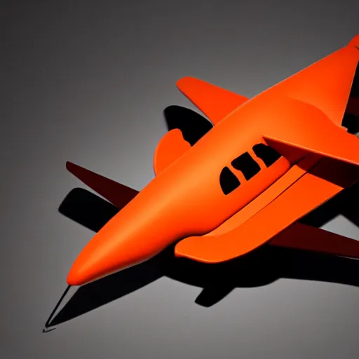 Prompt: an airplane in the shape of a carrot, studio lighting, concept