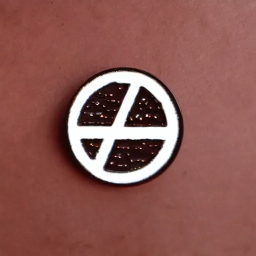 Image similar to retro minimalistic clean fire warning enamel pin