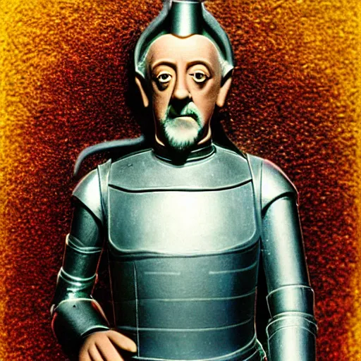 Prompt: a beautiful detailed 3 d matte photograph of alec guinness as dorothy in the wizard of oz, ominous, magical realism, texture, intricate, radiant colors, fantasy, volumetric lighting, high details