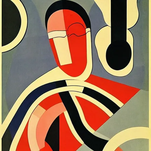 Image similar to constructivism monumental dynamic graphic super flat style figurative portrait by avant garde painter and leon bakst, illusion surreal art, highly conceptual figurative art, intricate detailed illustration, controversial poster art, polish poster art, geometrical drawings, no blur