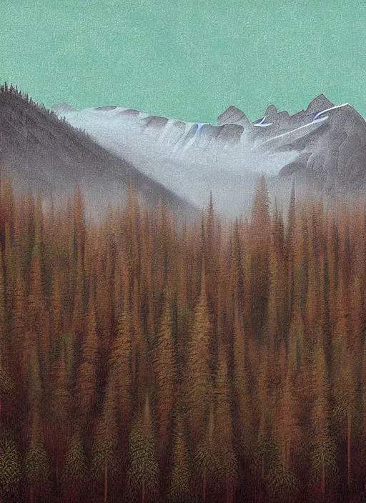 Image similar to Twin Peaks artwork by Robert Hunt