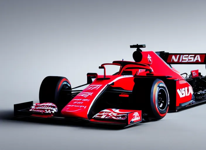 Image similar to live action photo of the 2 0 2 1 f 1 nissan micral car,, 8 k, hdr, sports photography