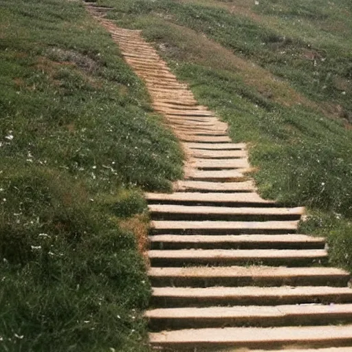 Prompt: the lost stairway to heaven finally found