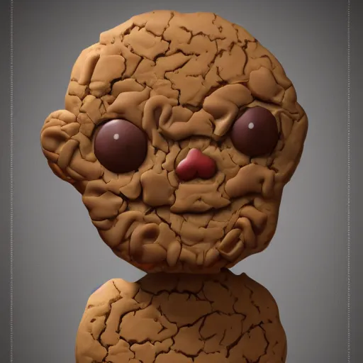 Image similar to human made of cookie, extremely detailed, 8k, trending on Artstation