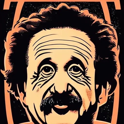 Image similar to portrait of albert einstein by laurie greasley, cg society