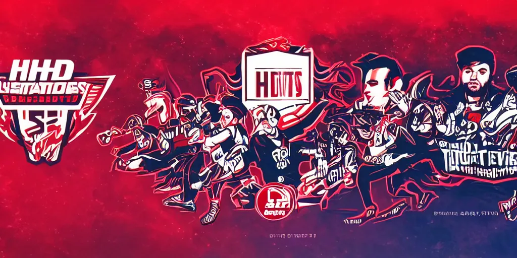 Image similar to hd esports banner background 1 0 0 thieves, art by sesohq