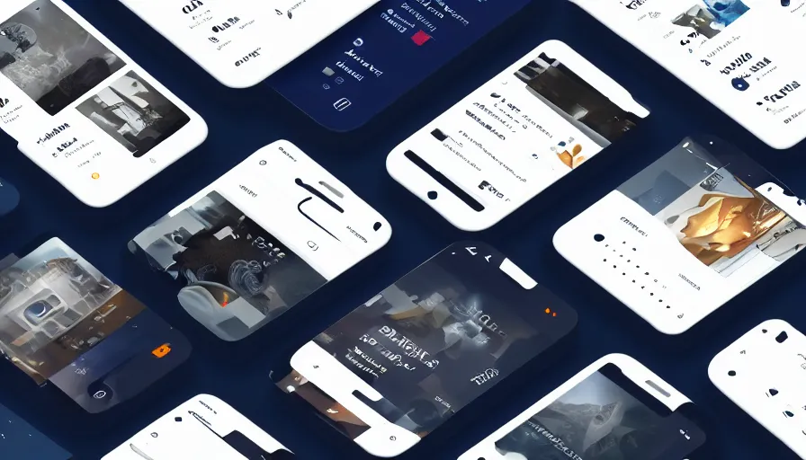 Image similar to trend dribbble shot of mobile application, web 3. 0, webgl, 3 d, creative, ux, ui, white space, air, typography