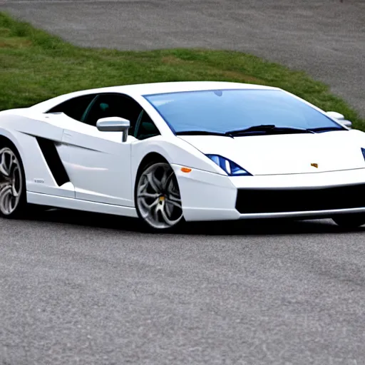 Image similar to putin in his lamborghini gallardo