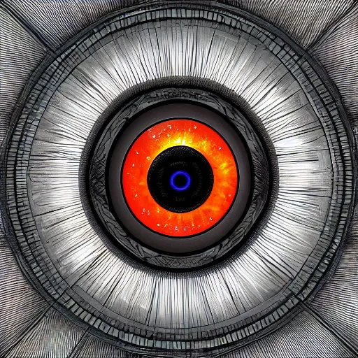 Image similar to a panopticon of the eye of sauron, digital art, detailed