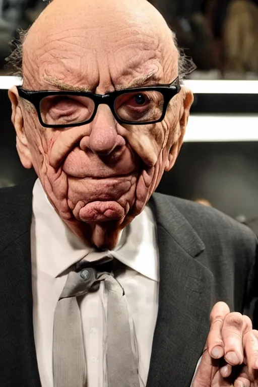 Prompt: rupert murdoch as an all - seeing monster, photorealistic, cinematic lighting, highly detailed, very intricate, by guillermo del toro and hr giger