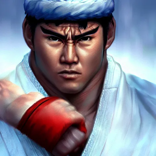 detailed portrait ryu from capcom street fighter 3,, Stable Diffusion