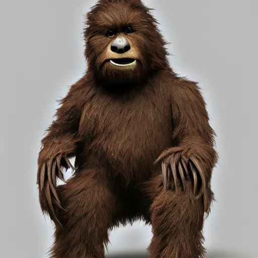 Prompt: stuffed animal sasquatch, high detail, realistic, 4 k,