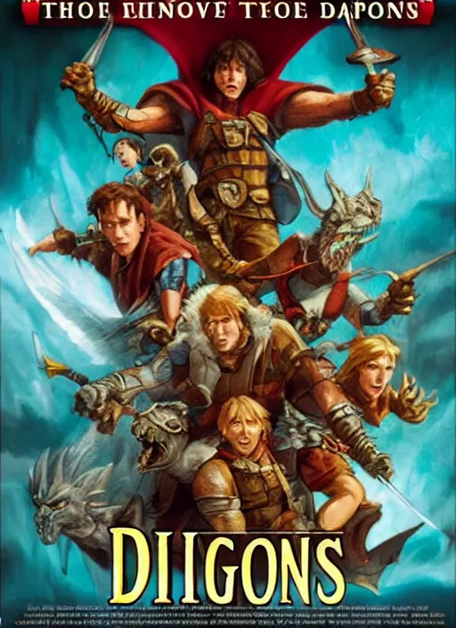 Image similar to movie poster for dungeons and dragons