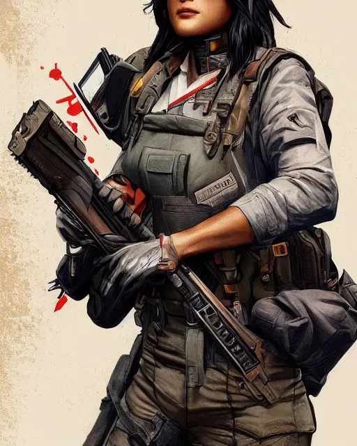 Selma Hayek field Medic as an Apex Legends character | Stable Diffusion ...