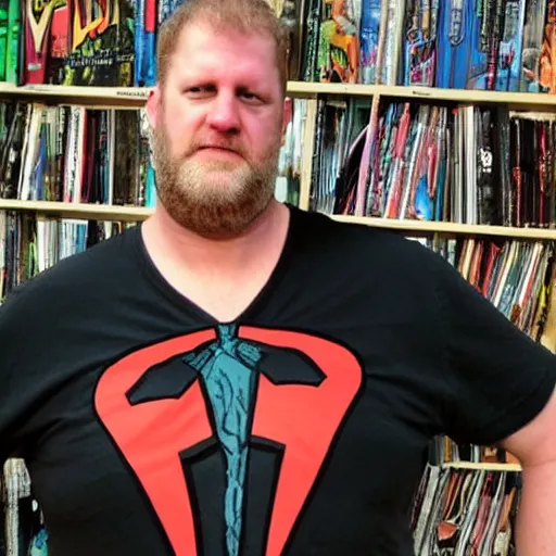 Image similar to comic book artist Ethan Van Sciver, real photo